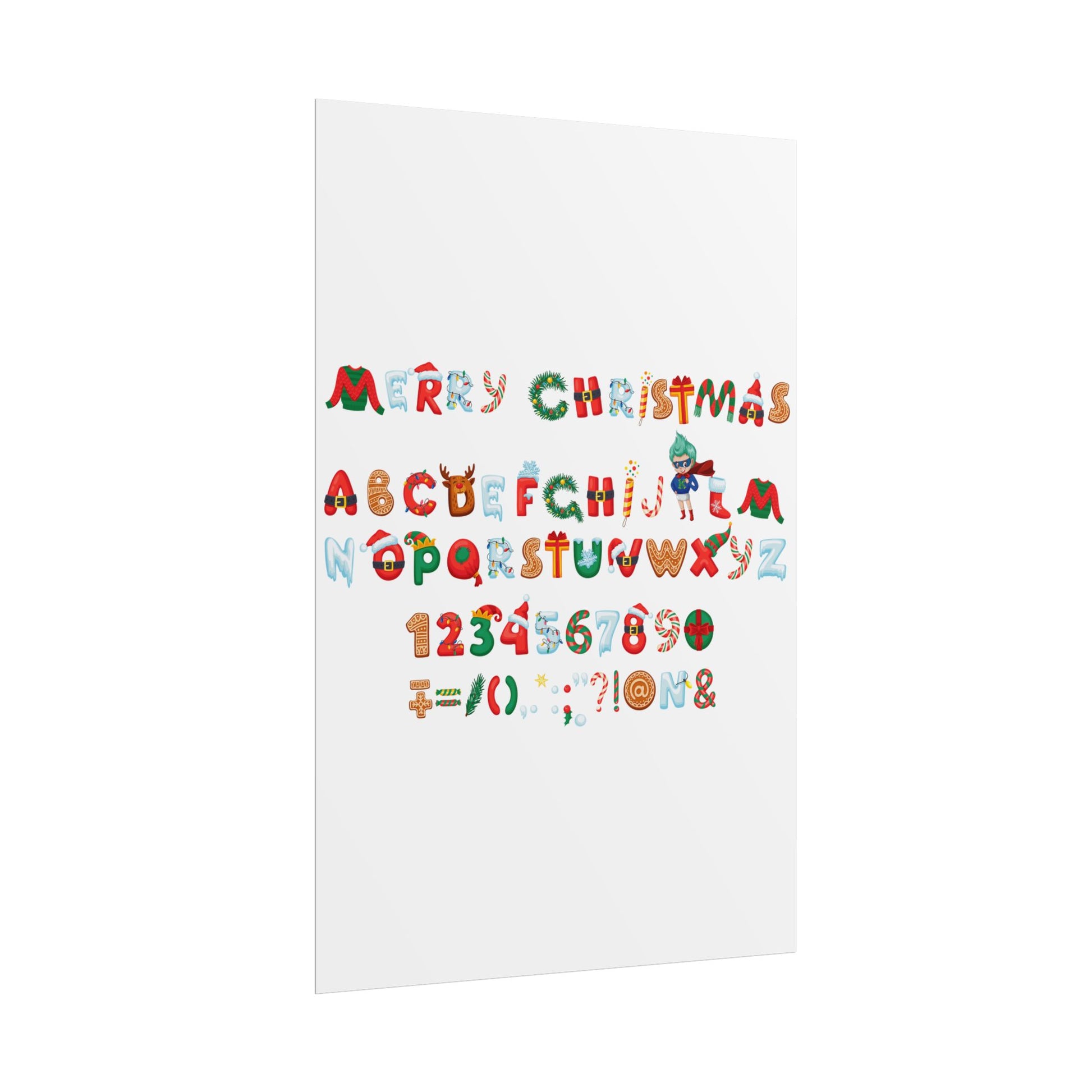 Rolled Posters - Christmas alphabet - [[{"value":"Wonderwear Kid"}]]