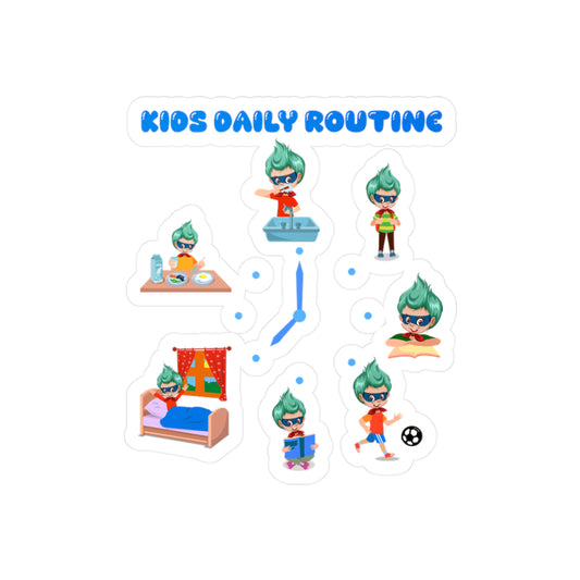 Halloween Kiss-Cut Vinyl Decals – Super kiddo daily routine - [[{"value":"Wonderwear Kid"}]]