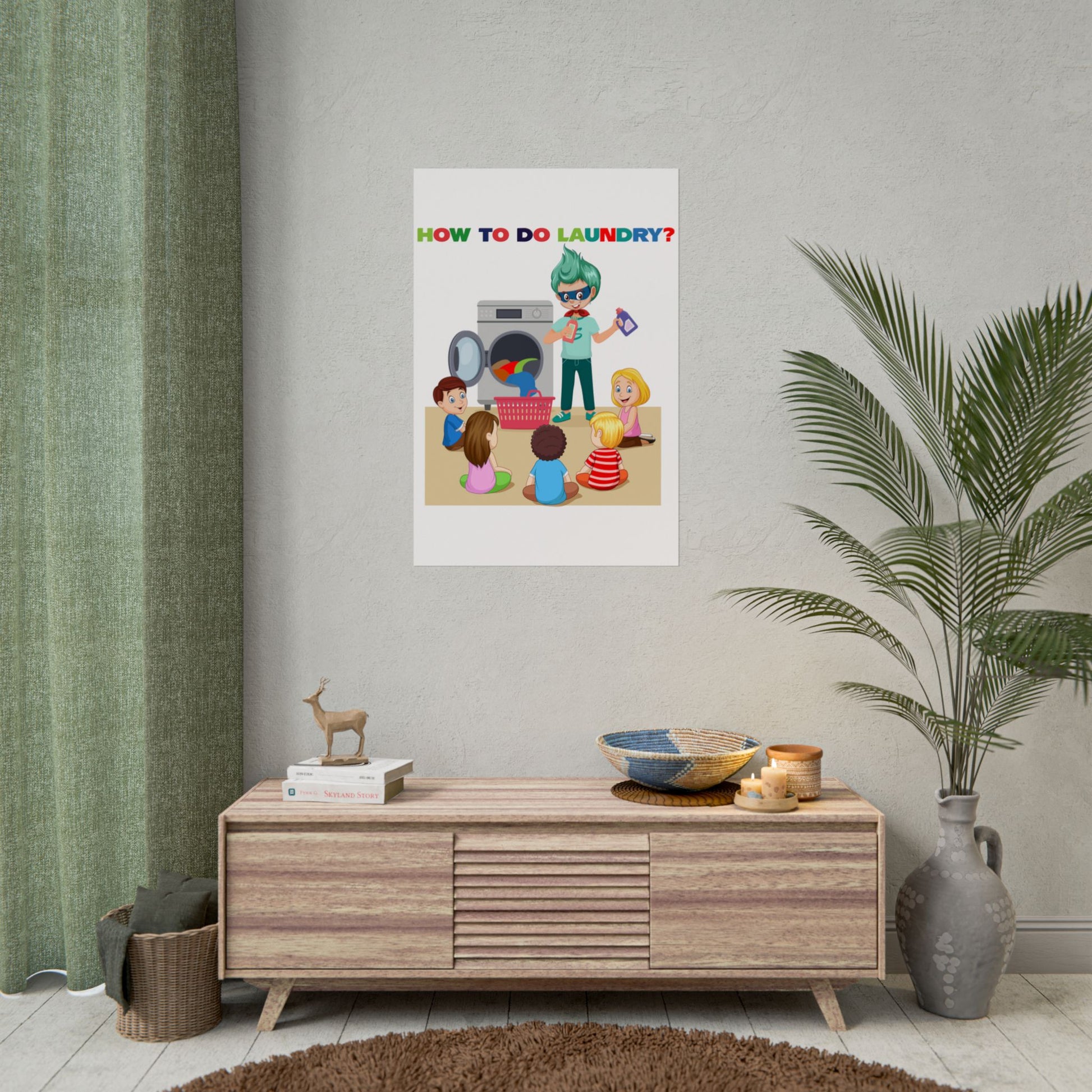 Rolled Posters - super kiddo teaching laundry - [[{"value":"Wonderwear Kid"}]]