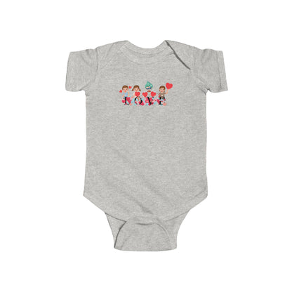 Infant Fine Jersey Bodysuit - Valentines -  Super kiddo love - [[{"value":"Wonderwear Kid"}]]