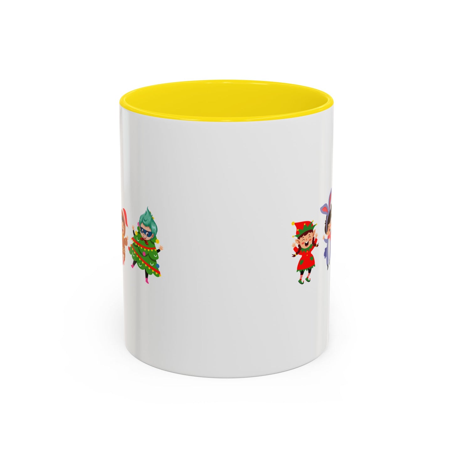 Accent Coffee Mug - Super kiddo in christmas tree attire