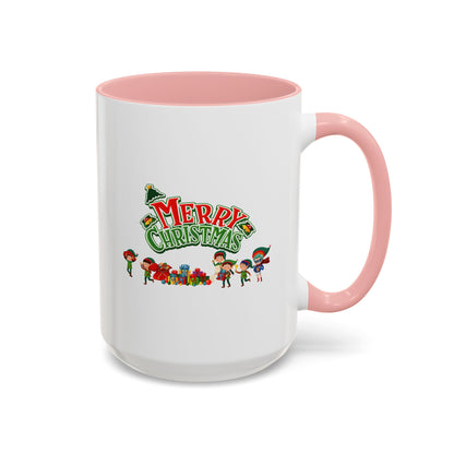 Accent Coffee Mug - Merry christmas from super friends - [[{"value":"Wonderwear Kid"}]]