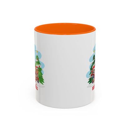 Accent Coffee Mug - Super kiddo with santa claus Merry christmas - [[{"value":"Wonderwear Kid"}]]