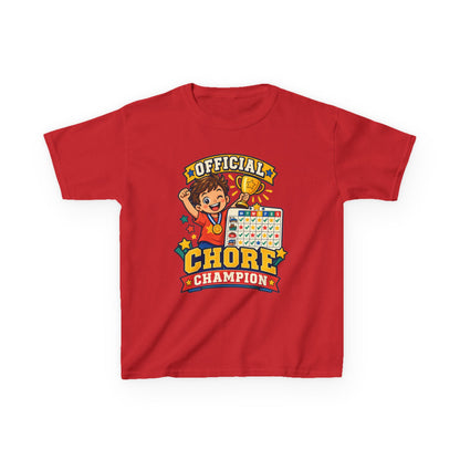 Kids Heavy Cotton™ Tee - Official Chore Champion Badge