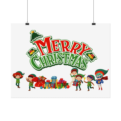 Rolled Posters - Merry christmas from super friends - [[{"value":"Wonderwear Kid"}]]