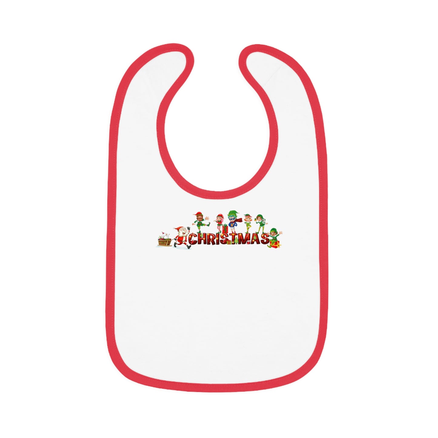 Baby Bib - Christmas with santa claus and friends