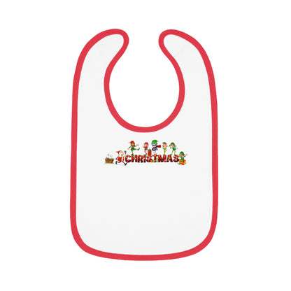 Baby Bib - Christmas with santa claus and friends - [[{"value":"Wonderwear Kid"}]]