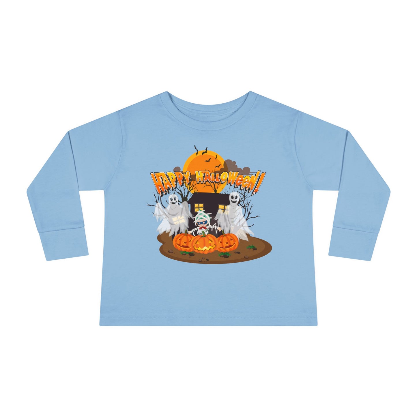 Toddler Long Sleeve Tee - Super kiddo with ghost - [[{"value":"Wonderwear Kid"}]]