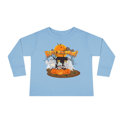 Toddler Long Sleeve Tee - Super kiddo with ghost - [[{"value":"Wonderwear Kid"}]]