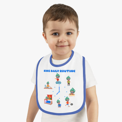 Baby Bib - Super kiddo daily routine - [[{"value":"Wonderwear Kid"}]]