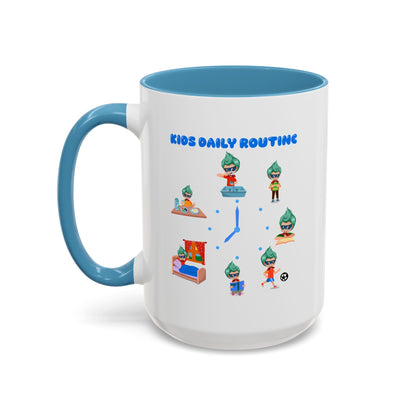 Accent Coffee Mug - Super kiddo daily routine - [[{"value":"Wonderwear Kid"}]]