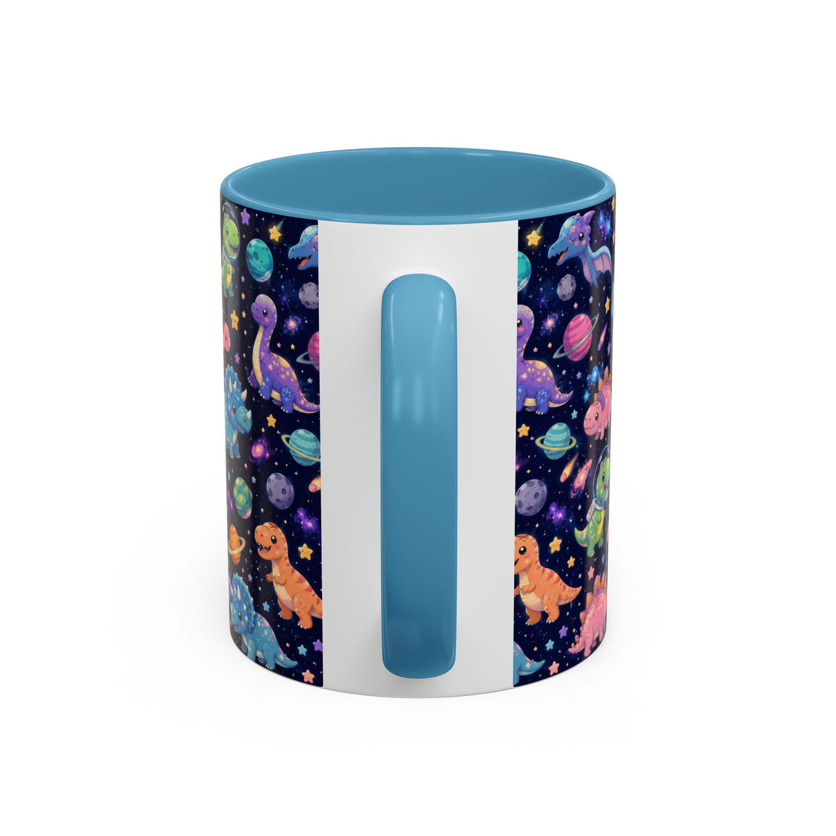 Accent Coffee Mug  (11/15 oz) - Cosmic dinosaurs