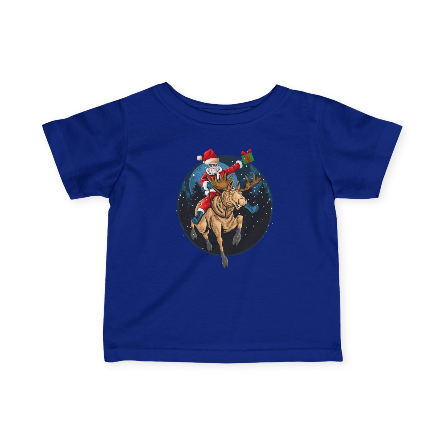 Infant Fine Jersey Tee - Super kiddo riding a reindeer - [[{"value":"Wonderwear Kid"}]]