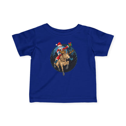 Infant Fine Jersey Tee - Super kiddo riding a reindeer - [[{"value":"Wonderwear Kid"}]]