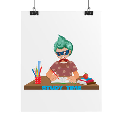 Rolled Posters - Super kiddo studying - [[{"value":"Wonderwear Kid"}]]