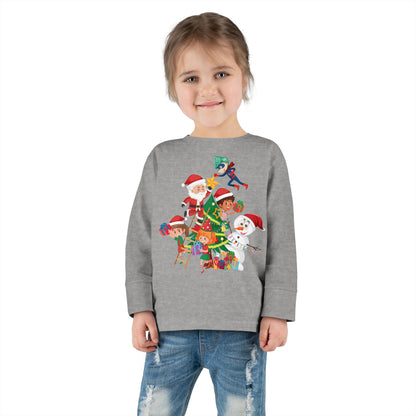 Toddler Long Sleeve Tee - Super kiddo making christmas tree - [[{"value":"Wonderwear Kid"}]]