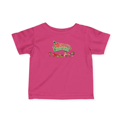 Infant Fine Jersey Tee - Merry christmas from super friends - [[{"value":"Wonderwear Kid"}]]