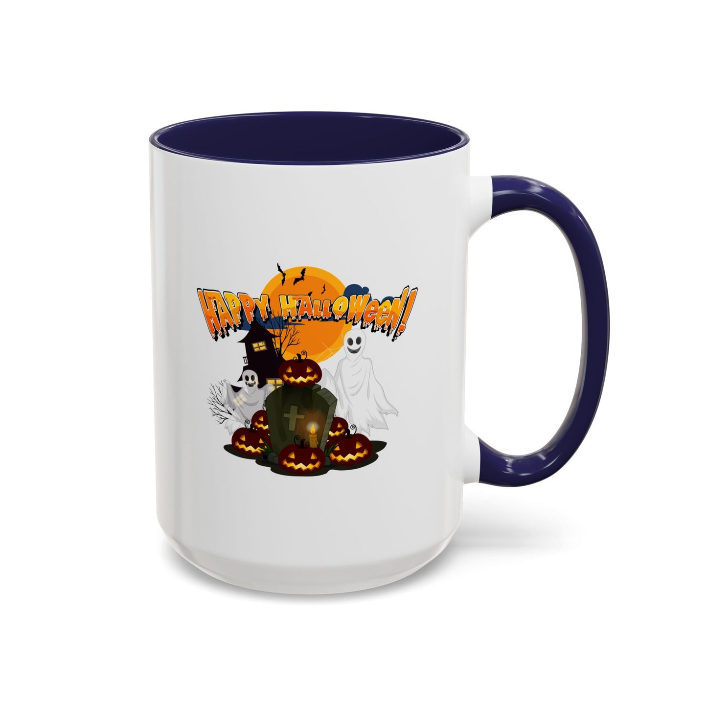 Accent Coffee Mug - Happy holloween - cemetery