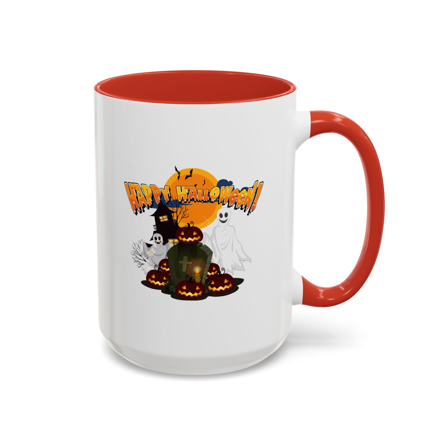 Accent Coffee Mug - Happy holloween - cemetery