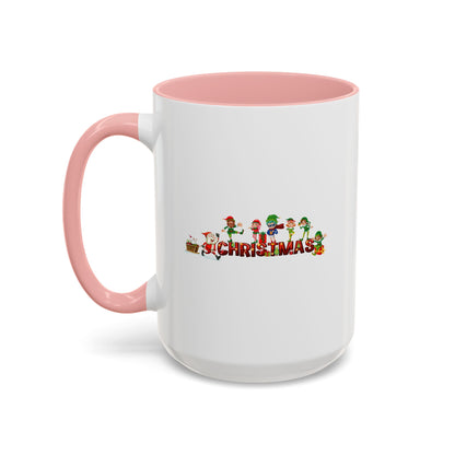 Accent Coffee Mug - Christmas with santa claus and friends - [[{"value":"Wonderwear Kid"}]]