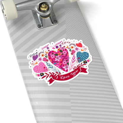 Kiss-Cut Vinyl Decals - I love you Printify