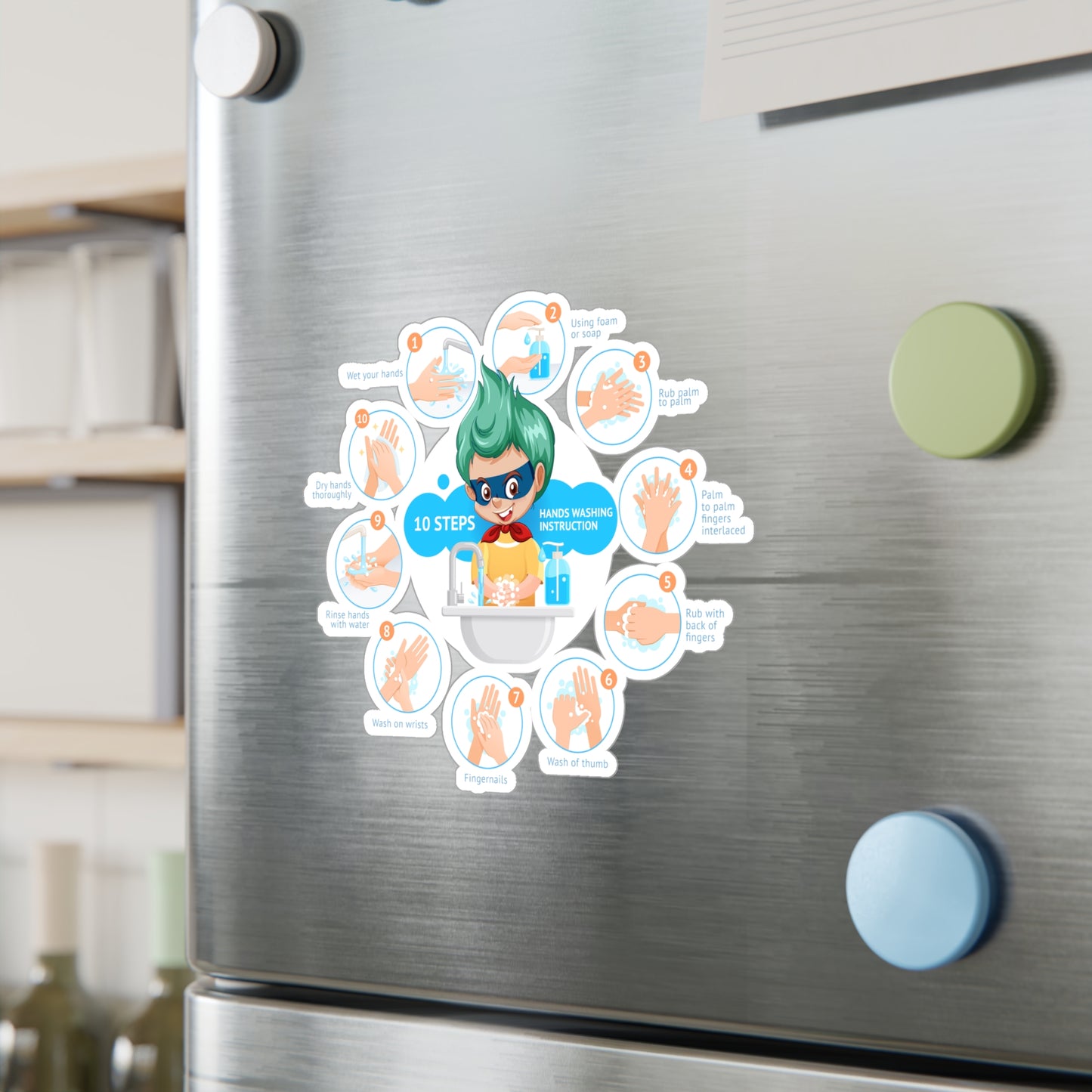 Halloween Kiss-Cut Vinyl Decals – Super kiddo hand washing steps