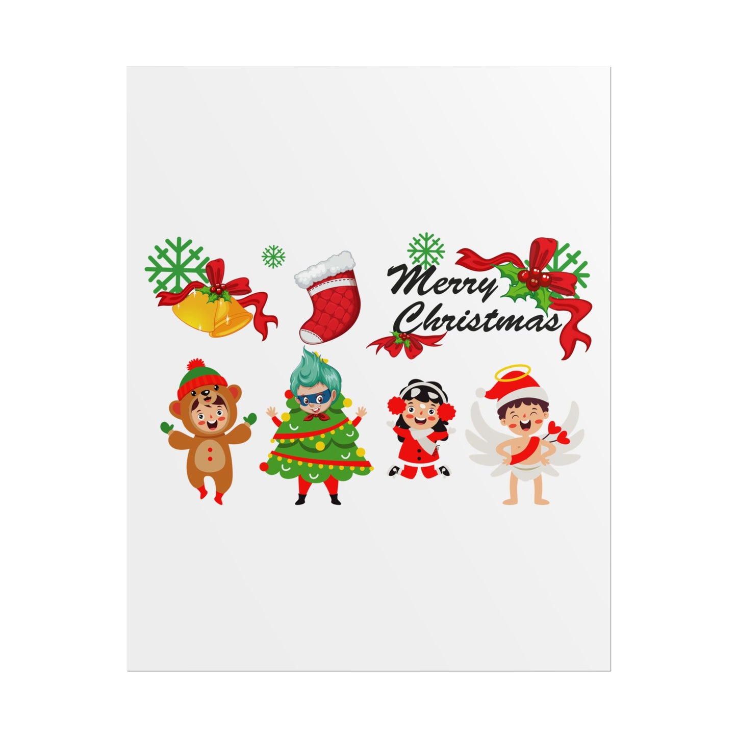 Rolled Posters - Merry christmas from super kid - [[{"value":"Wonderwear Kid"}]]