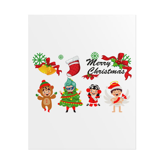 Rolled Posters - Merry christmas from super kid - [[{"value":"Wonderwear Kid"}]]