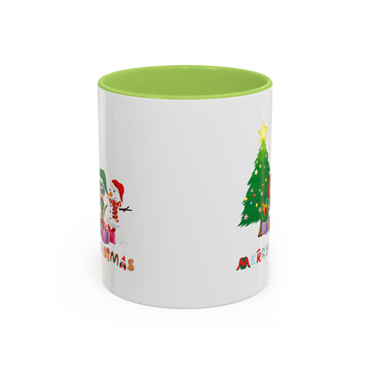 Accent Coffee Mug - Super kiddo preparing gifts - [[{"value":"Wonderwear Kid"}]]
