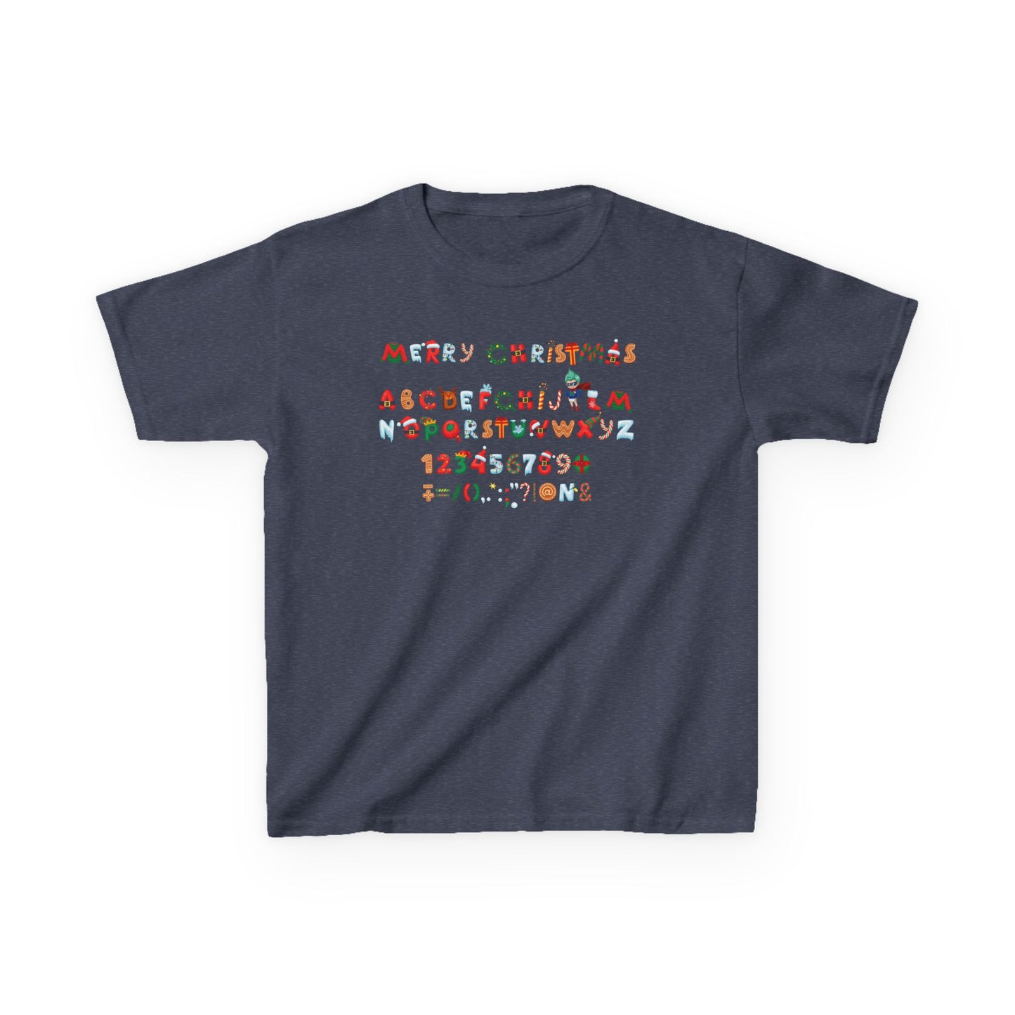 Kids Heavy Cotton™ Tee - Christmas alphabet - [[{"value":"Wonderwear Kid"}]]
