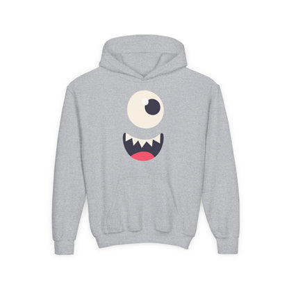 Youth Heavy Blend Hooded Sweatshirt - Monsters face Printify