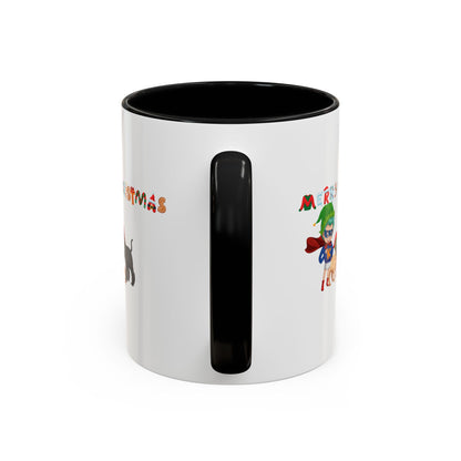 Accent Coffee Mug - Super kiddo woith pet friends - [[{"value":"Wonderwear Kid"}]]