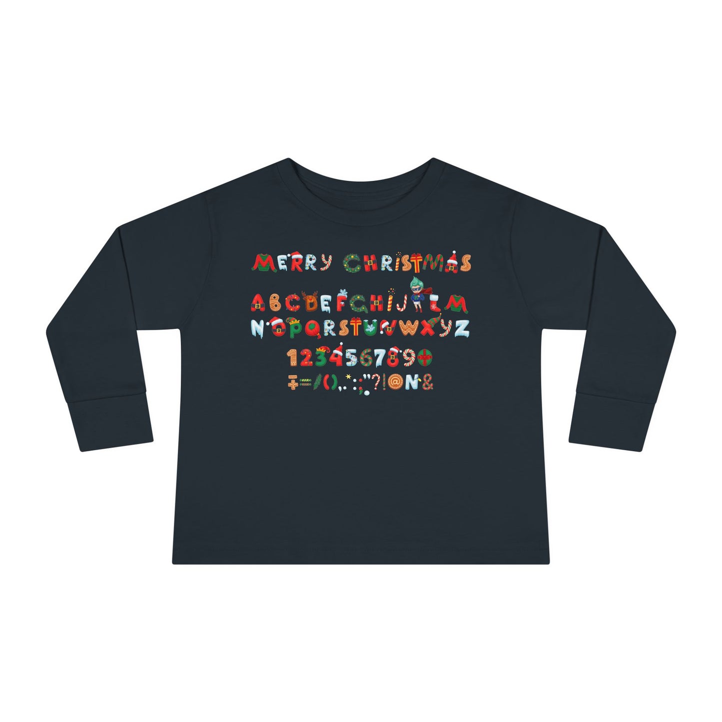 Toddler Long Sleeve Tee - Christmas alphabet - [[{"value":"Wonderwear Kid"}]]