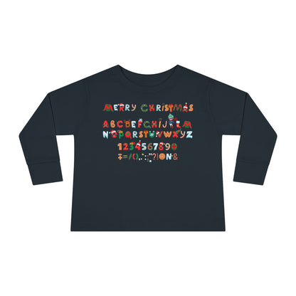Toddler Long Sleeve Tee - Christmas alphabet - [[{"value":"Wonderwear Kid"}]]