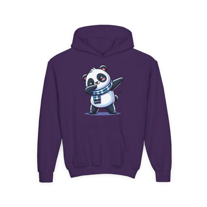 Youth Heavy Blend Hooded Sweatshirt - Panda dabbing dance Printify