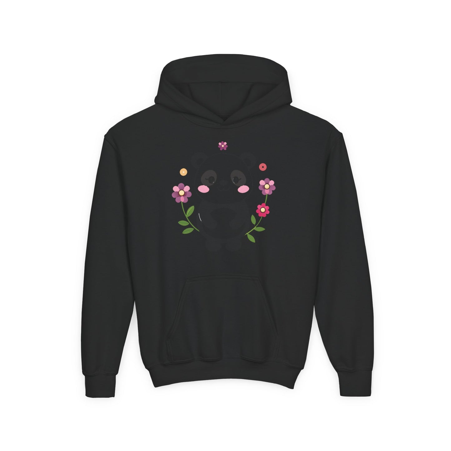 Youth Heavy Blend Hooded Sweatshirt - Charming panda