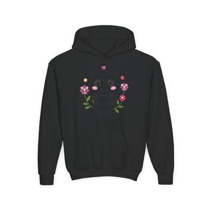 Youth Heavy Blend Hooded Sweatshirt - Charming panda Printify