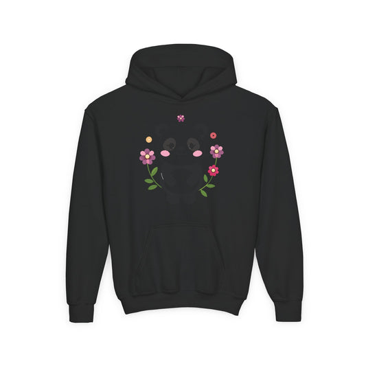 Youth Heavy Blend Hooded Sweatshirt - Charming panda Printify