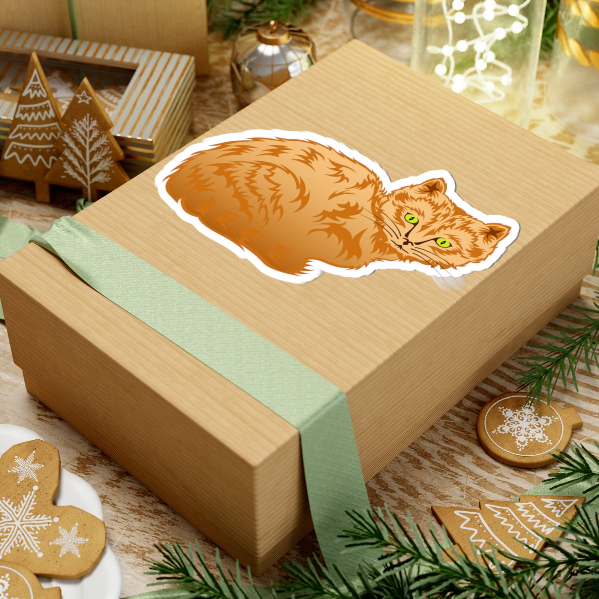 Kiss-Cut Stickers - Cute ginger cat