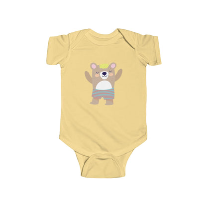 Adorable sleeping bear infant bodysuit Printify