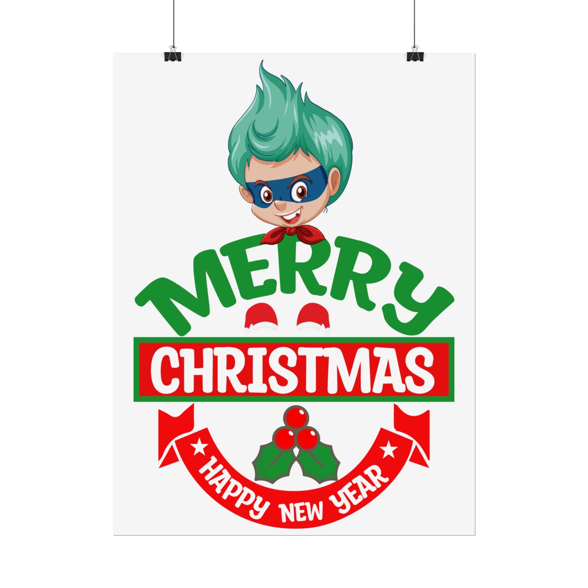 Rolled Posters - Merry chridtmas from super kiddo - [[{"value":"Wonderwear Kid"}]]