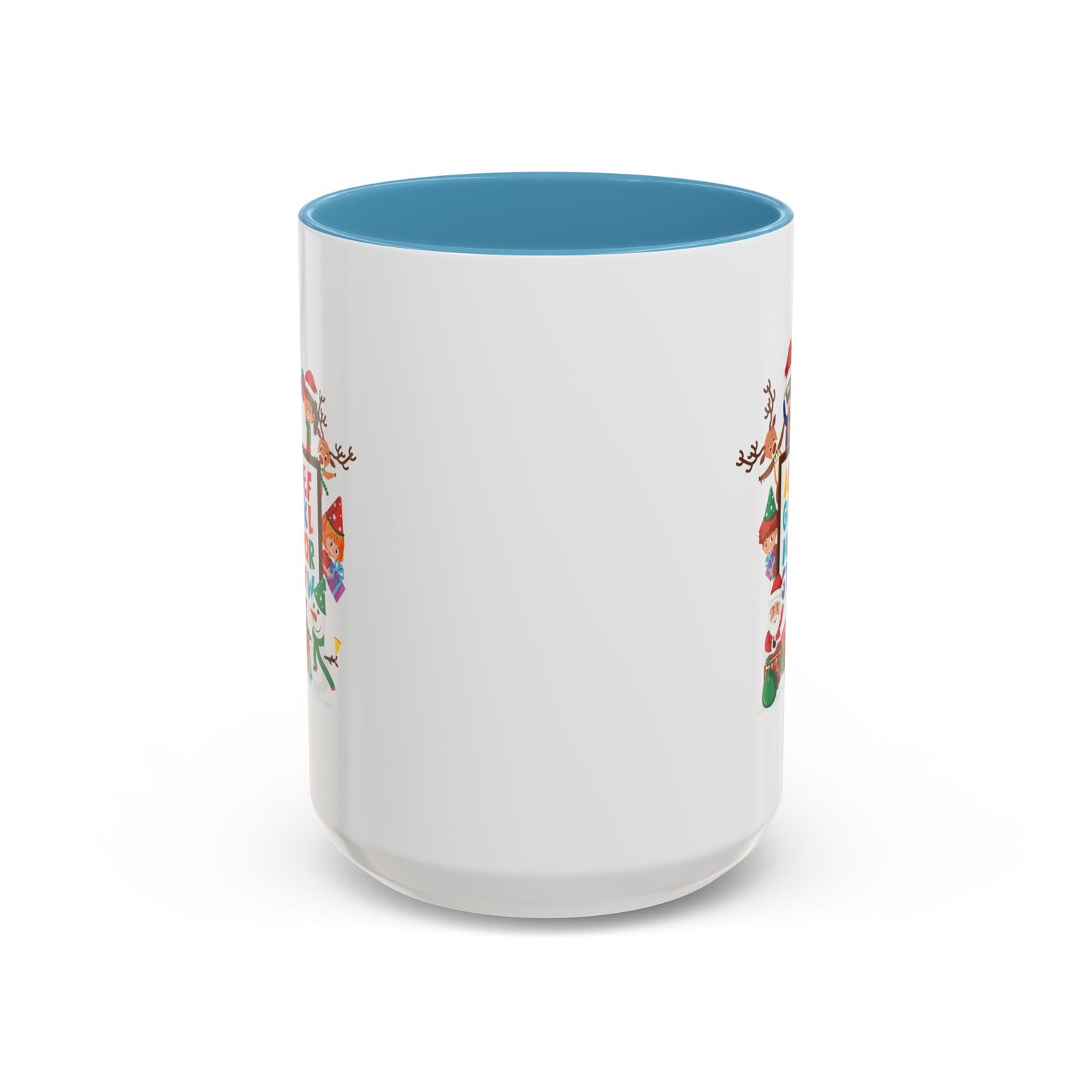 Accent Coffee Mug - Christmas alphabet with super kiddo