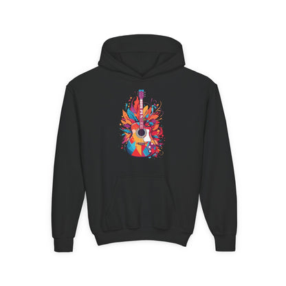 Kids Colorful Guitar Hoodie Printify