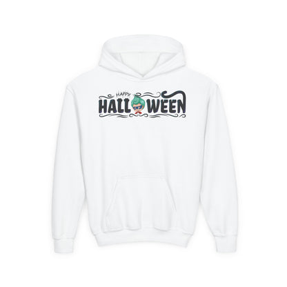 Youth Heavy Blend Hooded Sweatshirt - Happy halloween by super kiddo Printify