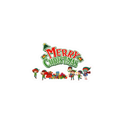 Christmas Kiss-Cut Vinyl Decals – Merry christmas from super friends - [[{"value":"Wonderwear Kid"}]]