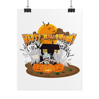 Rolled Posters - Super kiddo with ghost - [[{"value":"Wonderwear Kid"}]]