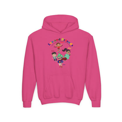 Youth Heavy Blend Hooded Sweatshirt - Leo & Friends - Learning and growing - [[{"value":"Wonderwear Kid"}]]