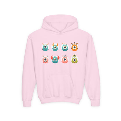 Youth Heavy Blend Hooded Sweatshirt - One eye monsters Printify