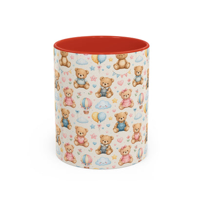 Accent Coffee Mug  (11/15 oz) - Pastel Teddy Bear Nursery