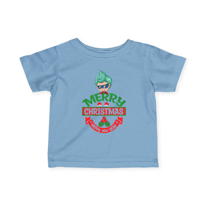 Infant Fine Jersey Tee - Merry chridtmas from super kiddo - [[{"value":"Wonderwear Kid"}]]